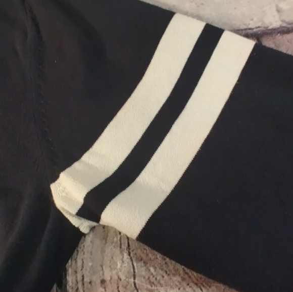 Lacoste L!VE Mens Black White Stripe Pullover Sweater 7 - Picture 12 of 16